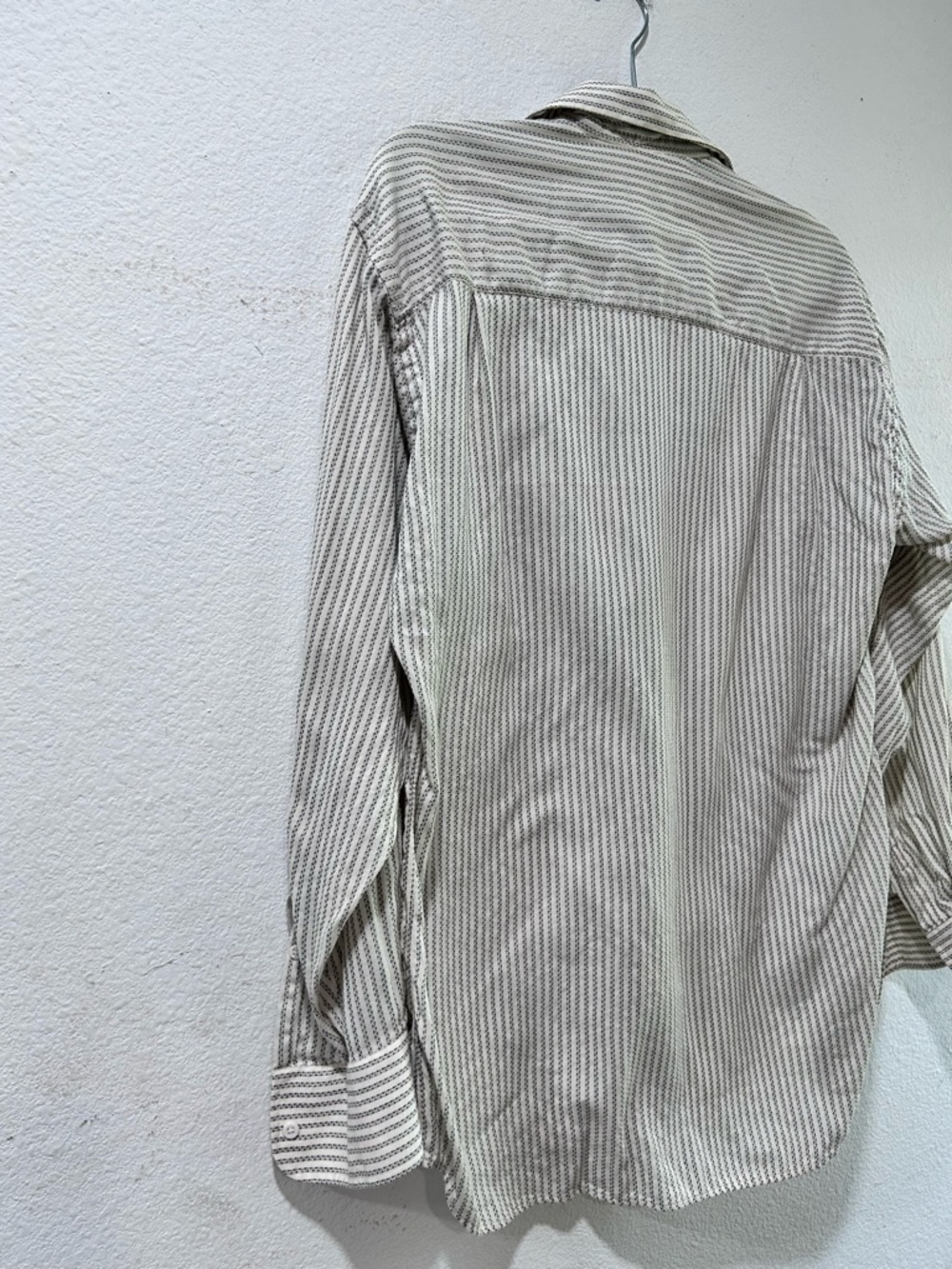 Ike Behar Long-Sleeve Striped Dress Shirt - White & Gray - Picture 6 of 16